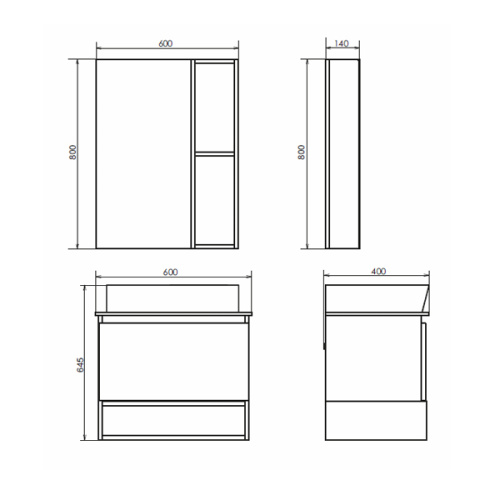 Зеркало-шкаф Comforty Прага 00004147599CF 60х14х80 подвесной цвет дуб белый - фото 2