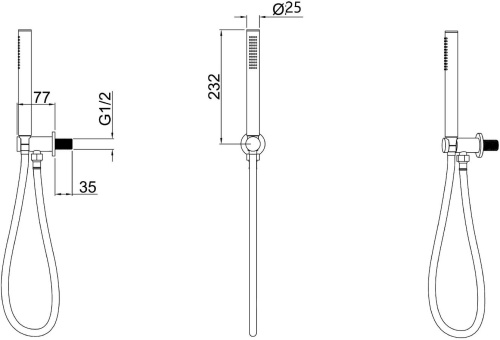 Душевой гарнитур Allen Brau Priority 5.31019-GB настенный золото - фото 2