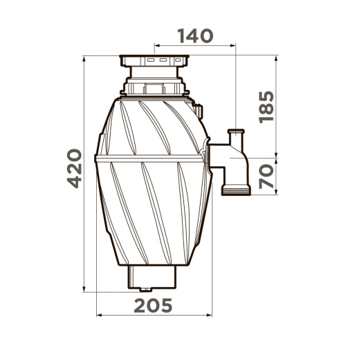 Измельчитель пищевых отходов Omoikiri Nagare 1000 4995058 - фото 2