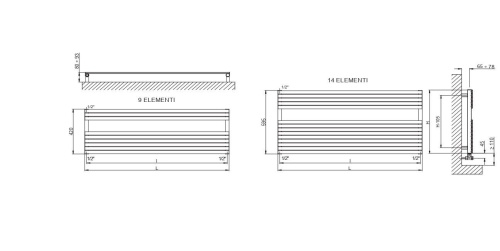 Полотенцесушитель Cordivari Fujiko 3551610131001 42х120 водяной хром - фото 2