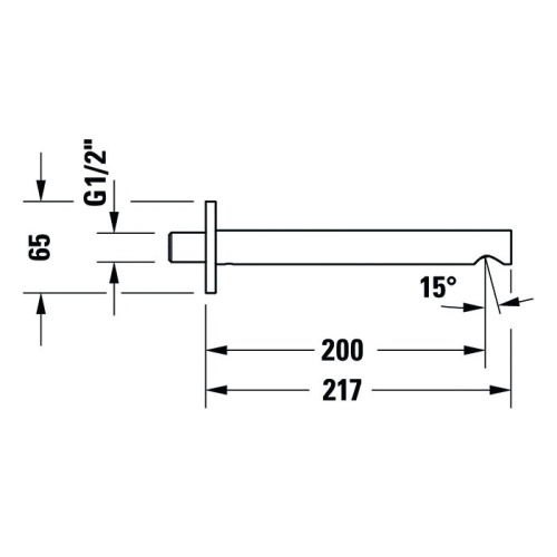 Излив Duravit GBOX CE5240010C46 настенный черный матовый - фото 2