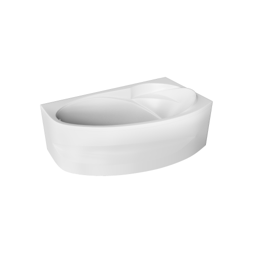 Ванна акриловая 1MarKa JULIANNA 01дж1710п 170х100 пристенная асимметричная без каркаса - фото 3