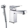 Комплект: смеситель с гигиеническим душем Wasserkraft Aller 1060 1068 на раковину хром