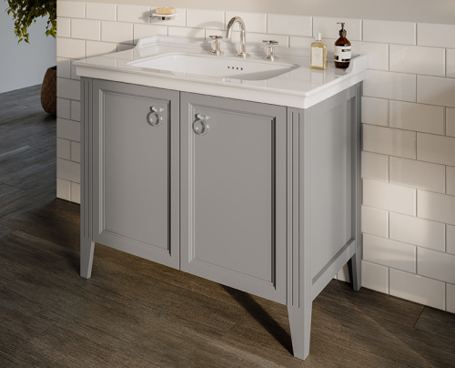 Тумба с раковиной Vitra Valarte 62154 80х53х88 напольная цвет серый матовый - фото 2