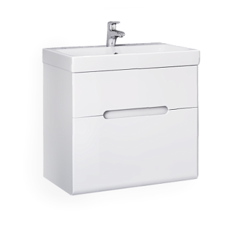 Тумба под раковину Jorno MODUO SLIM Mod.01.50/P/W 50х35х47 подвесная цвет белый