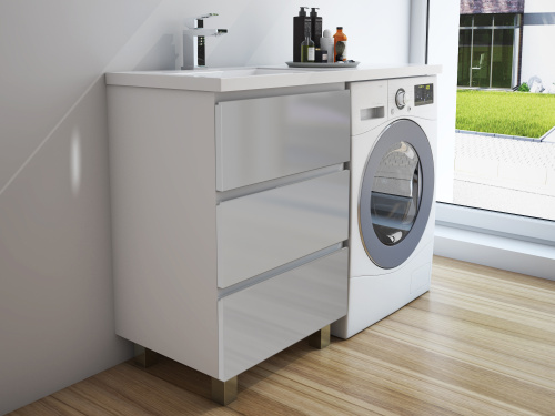 Тумба с раковиной Эстет Dallas Luxe ФР-00009668 41х48х86 напольная цвет белый - фото 3