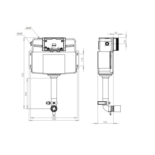 Бачок скрытого монтажа Lavinia Boho RelFix 38020010 - фото 2
