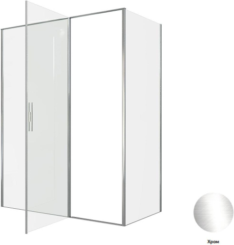 Душевой уголок Allen Brau Priority 3.31037.00 + 3.31040.00 160х80 стекло прозрачное профиль хром глянцевый без поддона - фото 4