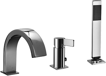 Смеситель Paffoni Rock RO040ST на борт ванны сталь