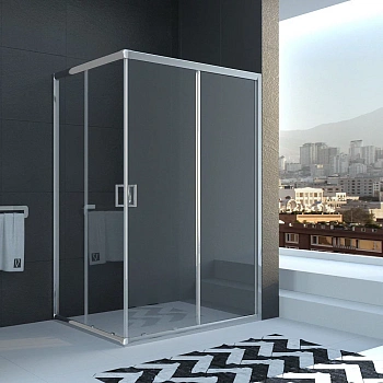 Душевой уголок Veconi Rovigo RV10-12090-01-C5 120х90 стекло прозрачное профиль хром глянцевый без поддона