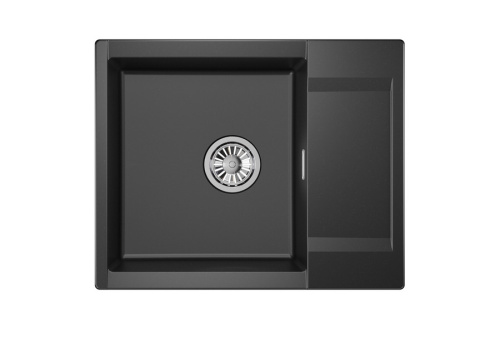 Кухонная мойка Granula 6202, ШВАРЦ 62х50 цвет черный поверхность матовая - фото 2