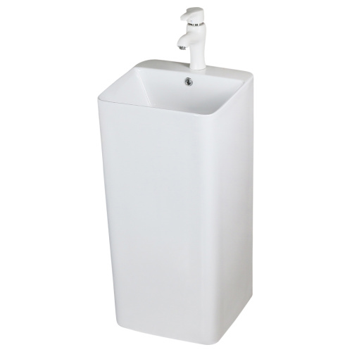 Раковина из сантехнического фарфора Melana B125-805 42х41 напольная цвет белый 1 отверстие под смеситель - фото 3