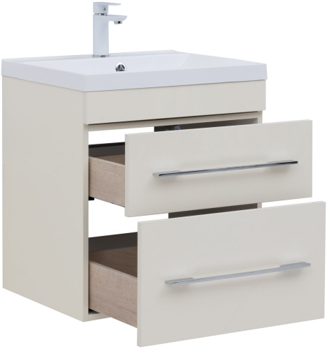 Тумба под раковину Aquanet Верона 00304537 57х48х61 подвесная цвет бежевый - фото 2