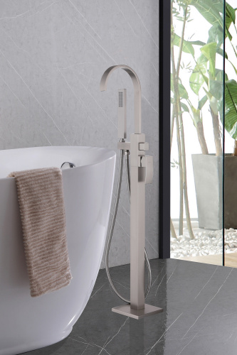 Смеситель Abber Wasserfall AF8615SP напольный сатин - фото 2