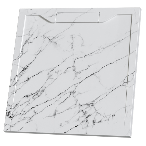 Душевой поддон RGW STE 52341099-15 90х90 искусственный камень белый мрамор без ножек - фото 2