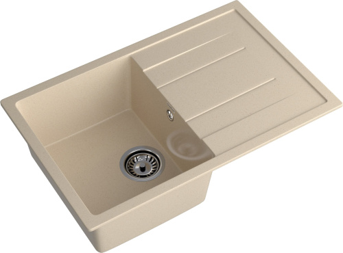 Кухонная мойка Granfest Quadro Q-780L кашемир 77х50 цвет бежевый поверхность матовая - фото 2
