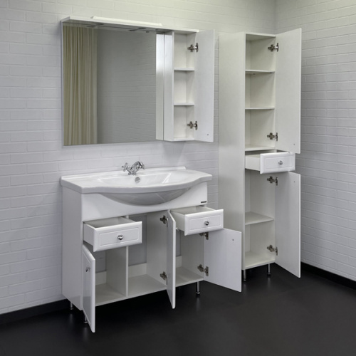 Тумба с раковиной Comforty Сочи 00004134582CF 99х52х88 напольная цвет белый - фото 5