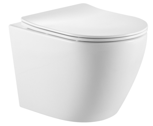 Унитаз подвесной Iberica Blanca Bilbao alto IB.BLA.234.1B1 белый с сиденьем микролифт безободковый смыв торнадо - фото 2