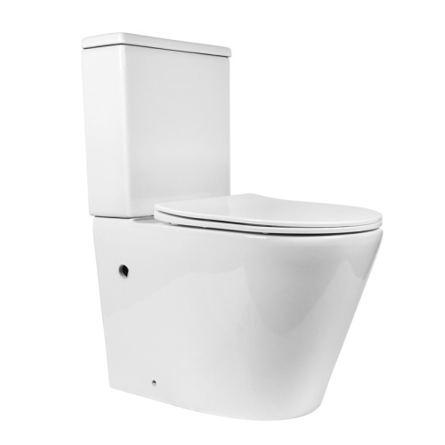 Унитаз напольный с бачком Bond Oval F03-00 белый с сиденьем безободковый душевой смыв - фото 2
