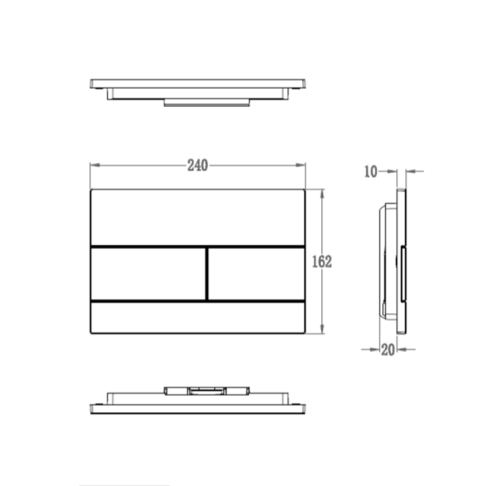 Кнопка смыва механическая Wonzon & Woghand WW-IB235-BG цвет золото - фото 2