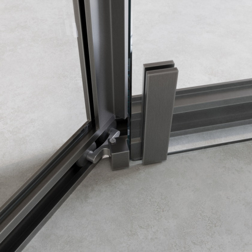 Душевой уголок Cezares RELAX 304 RELAX-304-P-1-100-C-GM 100х100 стекло прозрачное профиль оружейная сталь без поддона - фото 3