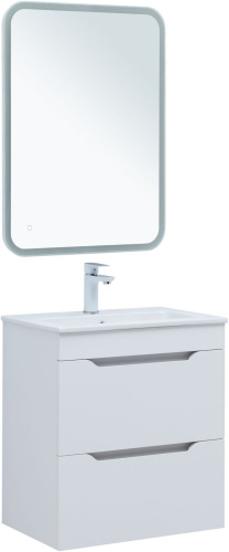 Тумба под раковину Aquanet Практика 00330457 58х39х64 напольная/подвесная цвет белый - фото 5