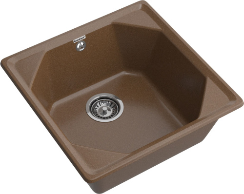 Кухонная мойка Granfest Unique U-500 терракот 50х50 цвет коричневый поверхность матовая - фото 2