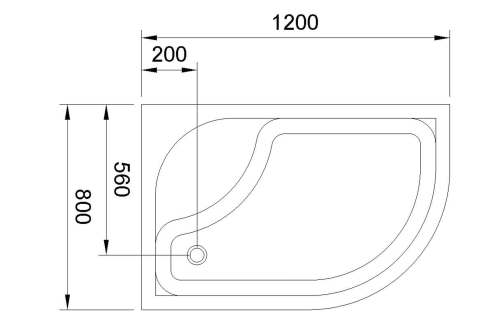 Душевой поддон Royal Bath BK RB8120BK-L 120х80 акрил белый с ножками - фото 4