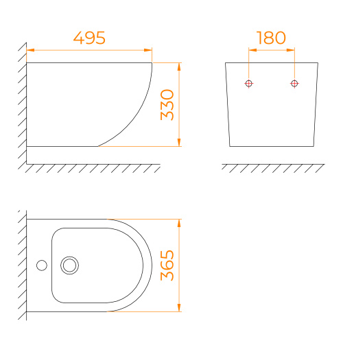 Биде RGW 65430280-01 подвесное - фото 2