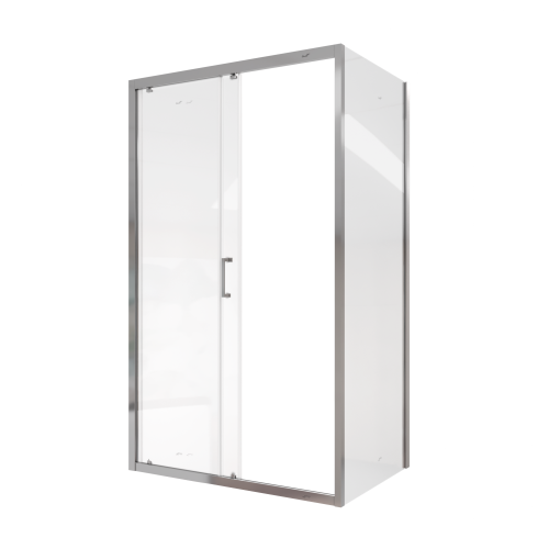 Душевой уголок Cerutti SPA GLORIA120 80х120 стекло прозрачное профиль хром глянцевый без поддона - фото 3