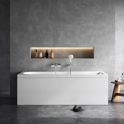 Ванна акриловая Am.Pm Spirit W72A-180-080W-A2 180х80 пристенная прямоугольная без каркаса - фото 4