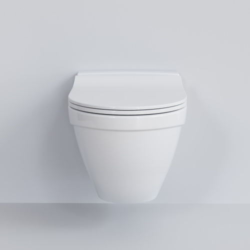 Унитаз подвесной Ambassador Nord 133T20001-132T20001S белый глянцевый с сиденьем микролифт - фото 2