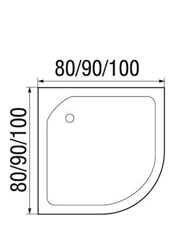 Душевая кабина River NARA Б/К 100/24 MT (10000002998) 100х100 четверть круга без крыши ориентация универсальная - фото 3