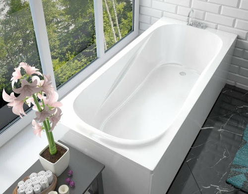 Ванна из литьевго мрамора Taliente Bolseno BL18080 180х80 пристенная прямоугольная без каркаса - фото 4