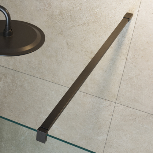 Душевая перегородка Cezares LIBERTA LIBERTA-L-2-130-120-C-NERO 130х195 стекло прозрачное профиль черный - фото 3