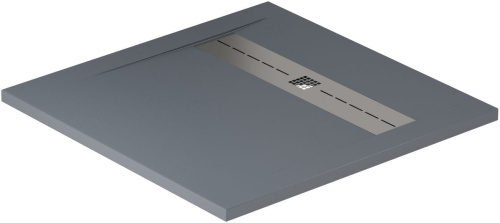 Душевой поддон Allen Brau Infinity 8.21001-BGM 90х90 искусственный камень синий/серый без каркаса - фото 2