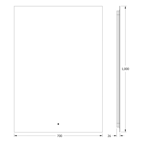 Зеркало в ванную Defesto GLOW DF 2509R 70х100 - фото 2