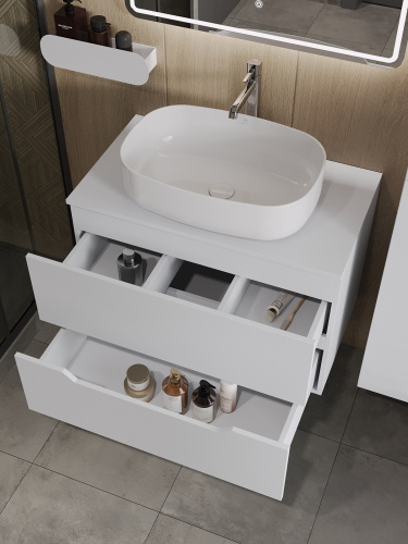 Тумба с раковиной Orange Line Li-80TuwMDF+B07-540W 81х46х69 - фото 4