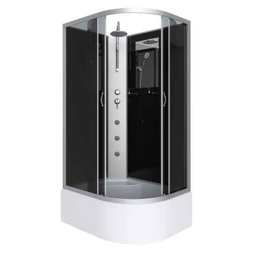 Душевая кабина Niagara Classic 25101434LBKTG 120х80 асимметричная без крыши ориентация левая