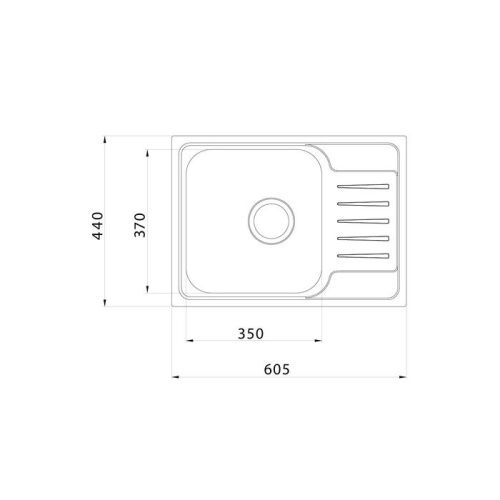 Кухонная мойка IDDIS Sound SND60SDi77 61х44 цвет серый поверхность матовая - фото 2