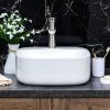 Раковина из сантехнического фарфора Melana 320306-805 40х40 накладная цвет белый 1 отверстие под смеситель