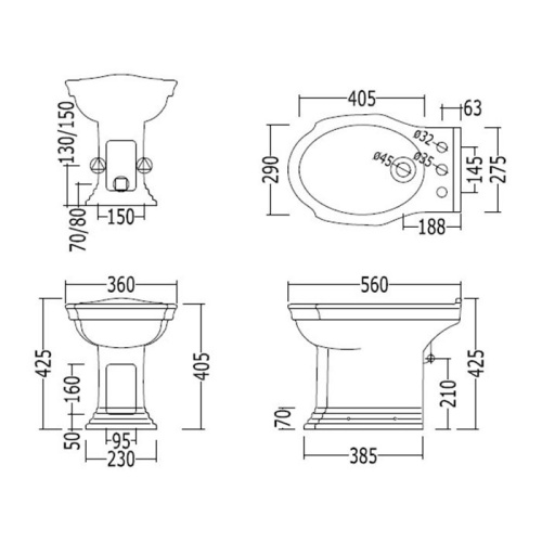 Биде Devon Devon Westminster IBBID1FWES напольное - фото 2