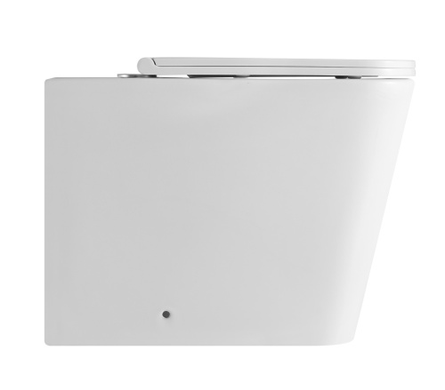 Унитаз приставной Iberica Blanca Toledo alto IB.TLA.334.1B1 белый с сиденьем микролифт безободковый смыв торнадо - фото 3