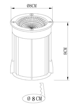 Ландшафтный светильник Arte Lamp Piazza (Пиазза) A6205IN-1SS