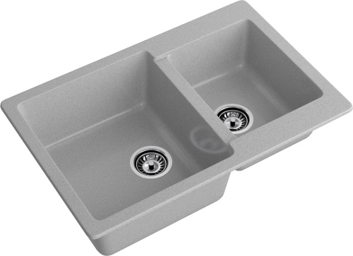 Кухонная мойка Granfest Practik P-780K серый 78х51 цвет серый поверхность матовая - фото 2