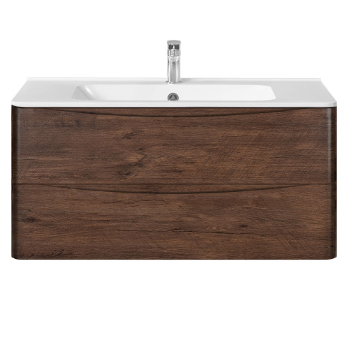 Тумба под раковину Vincea Paola VMC-2P100RW 100х47х50 подвесная цвет коричневый - фото 3