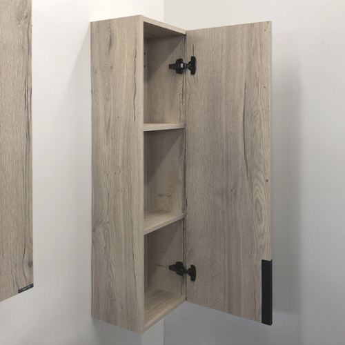 Шкаф-пенал Comforty Бонн 00-00008476CF 34х24х110 подвесной цвет дуб дымчатый - фото 4