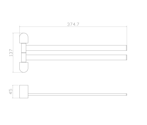 Полотенцедержатель Wonzon & Woghand Carbon WW-7731 - фото 2