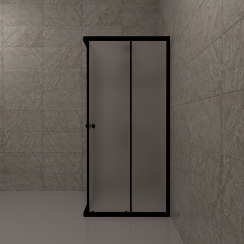 Душевой уголок Тритон Вента-БВ Щ0000073553 80х80 стекло матовое профиль черный без поддона - фото 5