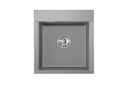 Кухонная мойка Granula 4701, АЛЮМИНИУМ 47х50 цвет серый поверхность матовая - фото 2